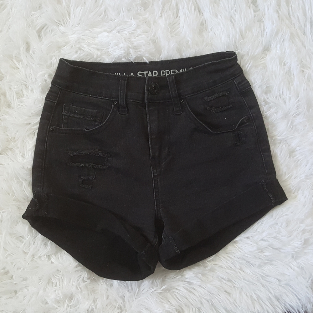 VANILLA STAR Hi Rise black Shorts Size 0